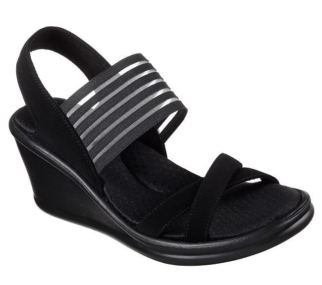 Sandalias de Verano Skechers Mujer - Rumblers Negro KAHCN3746